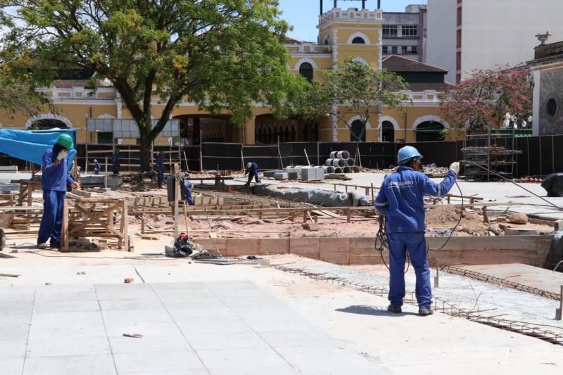 Obras do Largo da Alfândega ganham novo ritmo