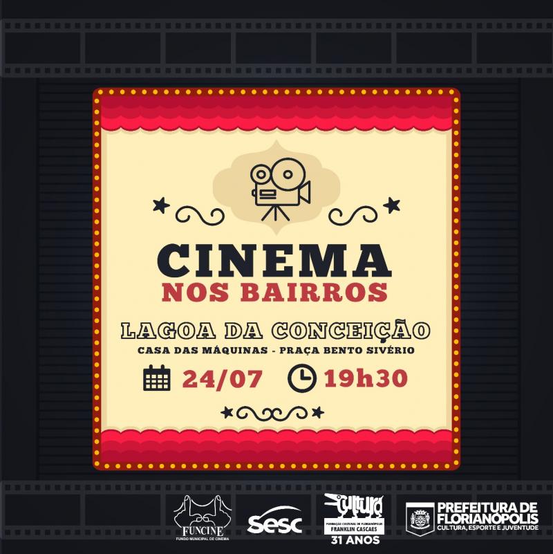 Cinema nos Bairros tem sessão nesta terça (24) na Lagoa da Conceição