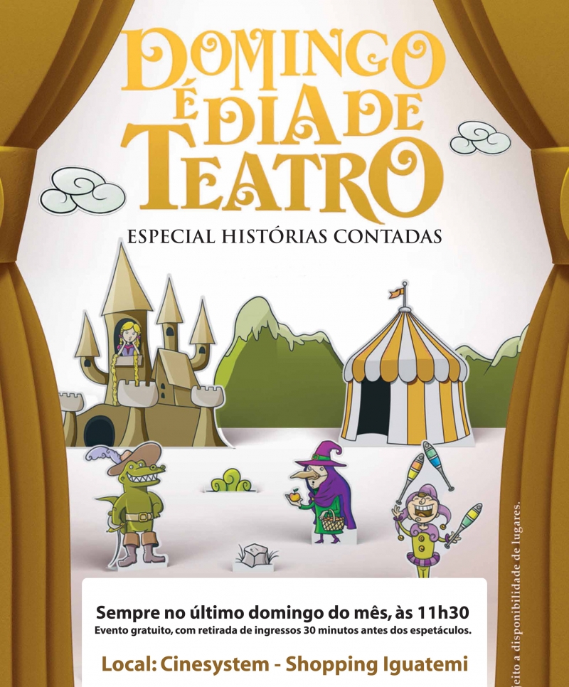 Domingo é dia de teatro no Shopping Iguatemi