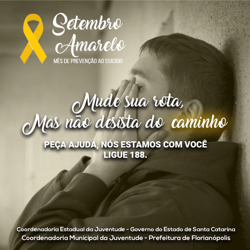 Cartilha Não Desista do Caminho em alusão ao Setembro Amarelo