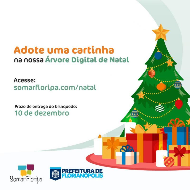 Somar Floripa lança árvore digital de Natal para presentear 500 crianças de instituições sociais 