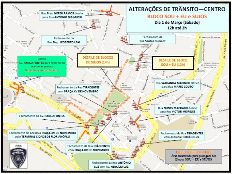 Eventos de Carnaval alteram trânsito no Centro