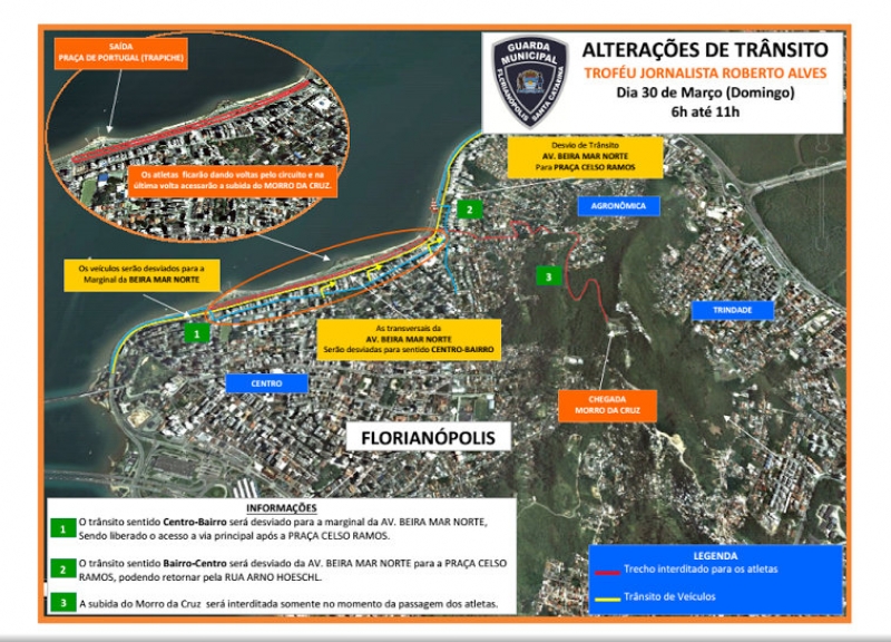 Prova ciclística muda trânsito na Beira-mar Norte