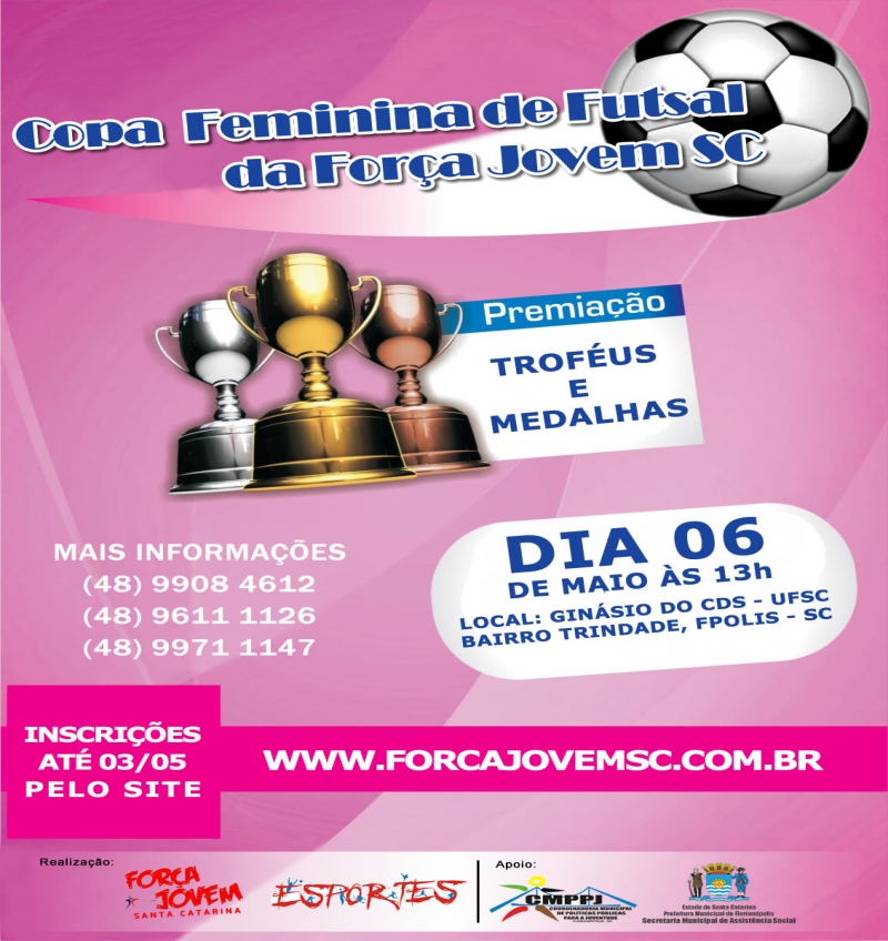 Copa de Futsal Feminino acontece na próxima semana em Florianópolis