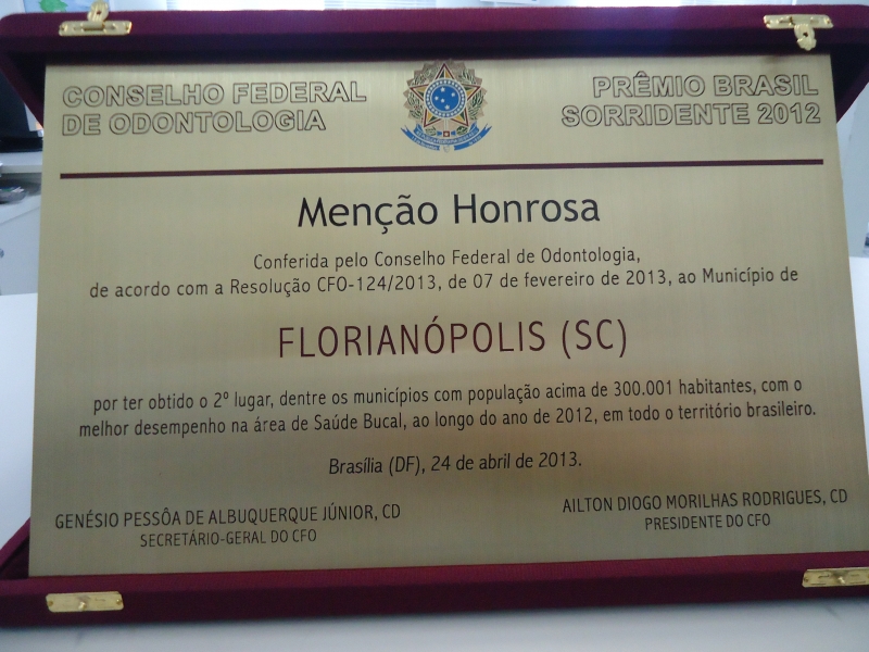 Florianópolis tem reconhecimento nacional com Prêmio Brasil Sorridente