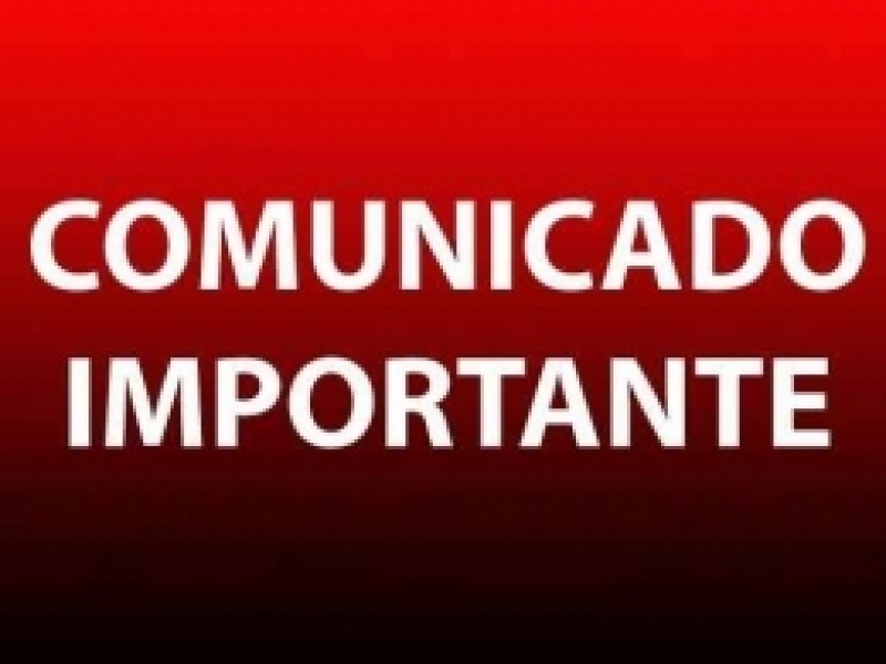 Comunicado de cancelamento