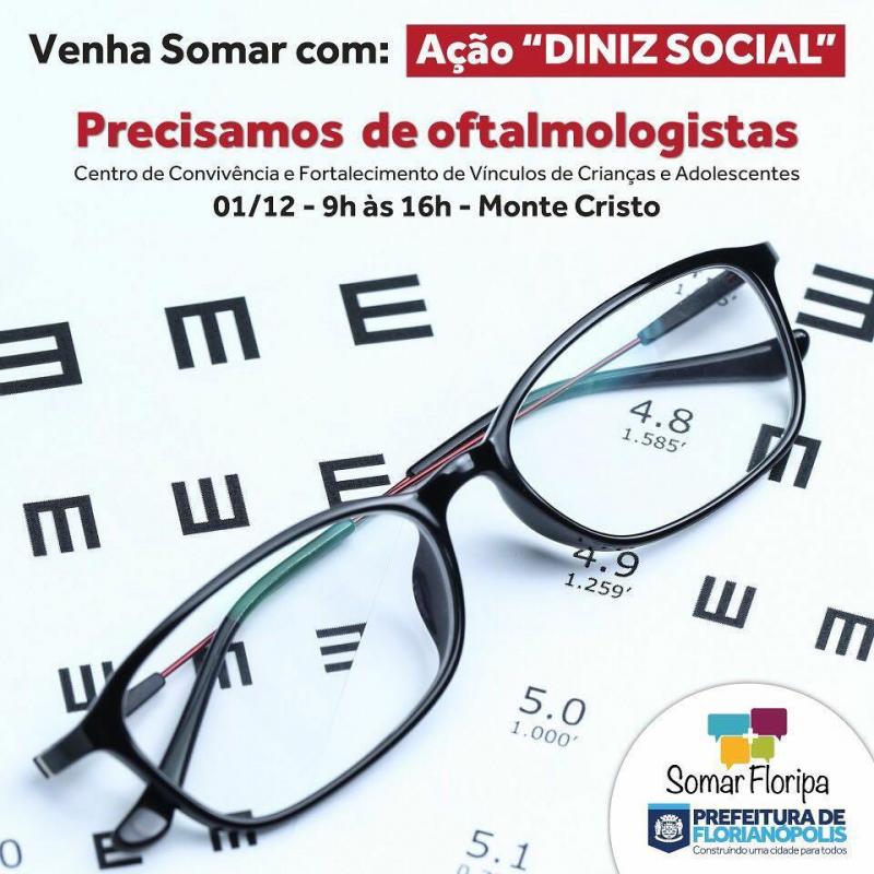 Rede solidária Somar Floripa procura oftalmologistas  para ação social