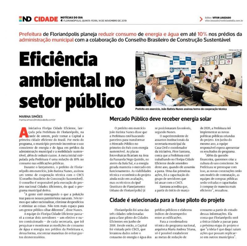 Lançamento do Programa Floripa Cidade Eficiente