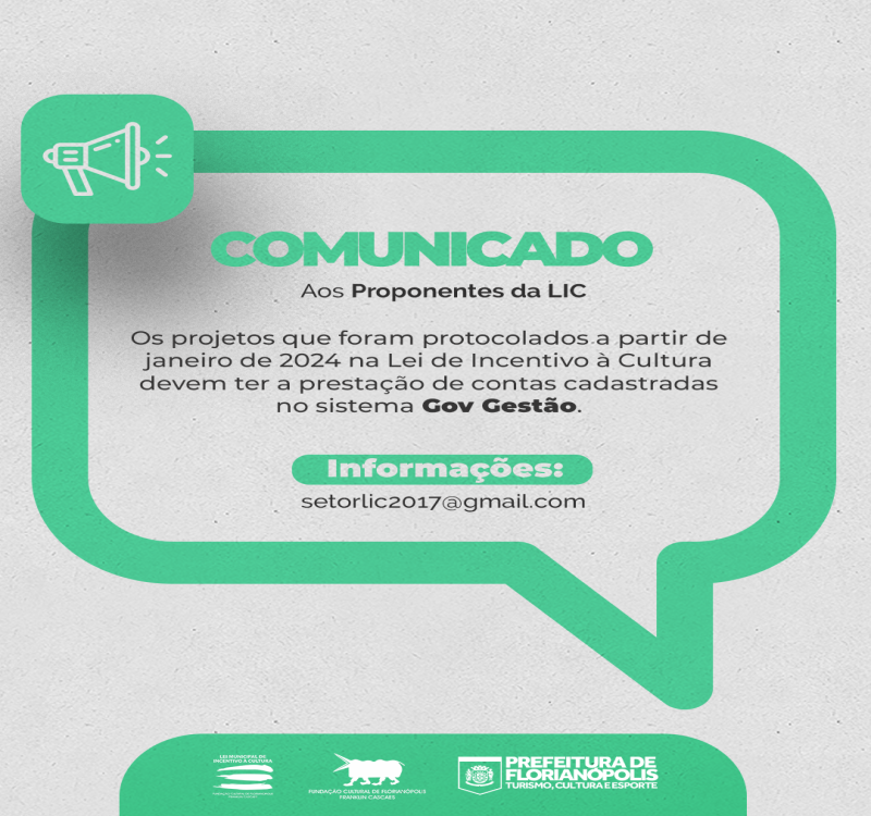 Mudanças na Prestação de Contas dos Projetos LIC