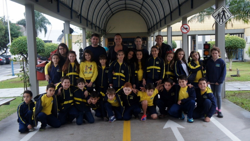 GMF apresenta o trânsito seguro a alunos de Palhoça