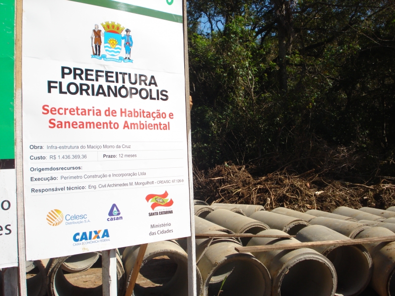 Continuam as obras do Parque do Maciço do Morro da Cruz
