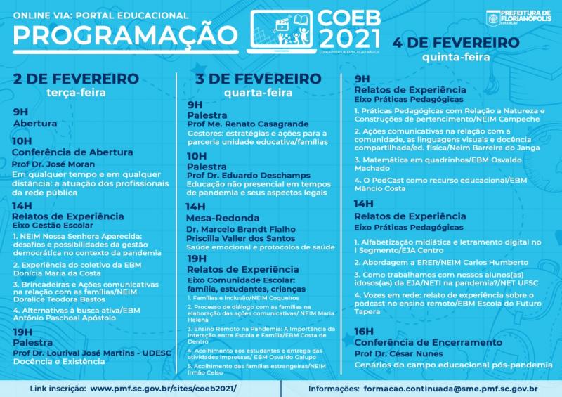 COEB 2021: Confira a programação do evento
