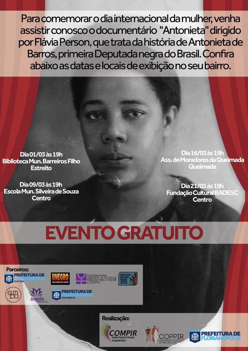 Coppir exibe filme sobre Antonieta de Barros