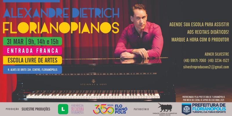 Recital “Florianopianos” acontece nesta sexta, 31
