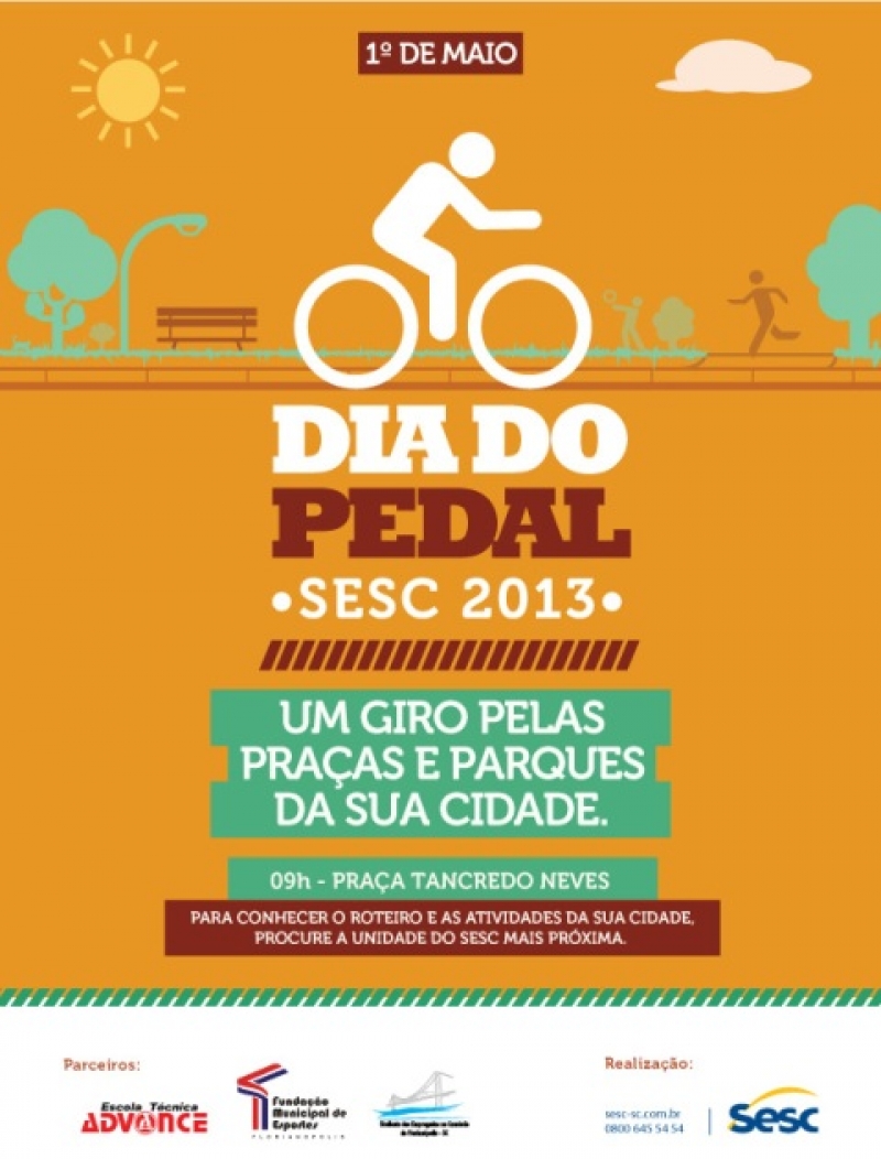 Dia do Pedal acontece nesta quarta feira comemorando o Dia Internacional do Trabalho