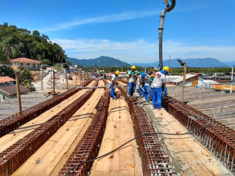 Segunda fase da concretagem da Estrutura do Elevado do Rio Tavares inicia nesta quarta (30)