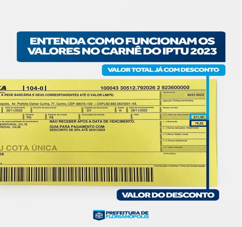 População poderá pagar IPTU 2023 com 10% de desconto até segunda