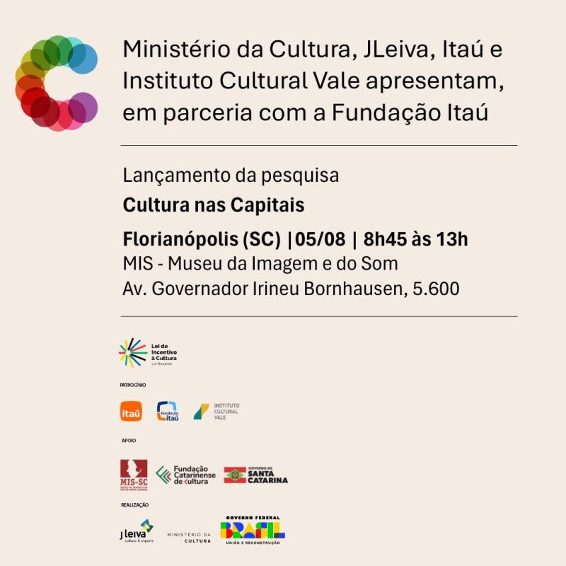 A JLeiva Cultura & Esporte convida você para conhecer e debater os hábitos culturais dos moradores de Florianópolis (SC).